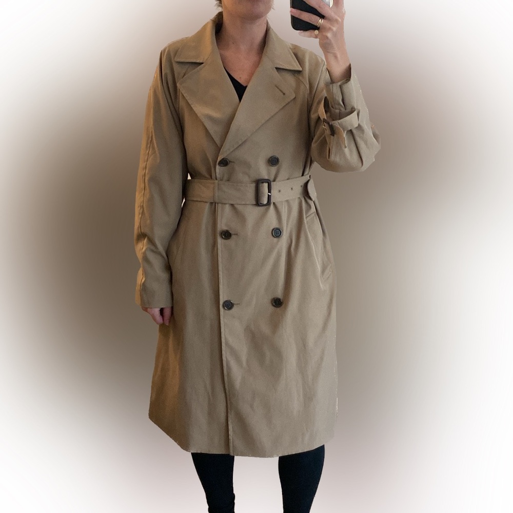 Uniqlo belted double breasted trench coat